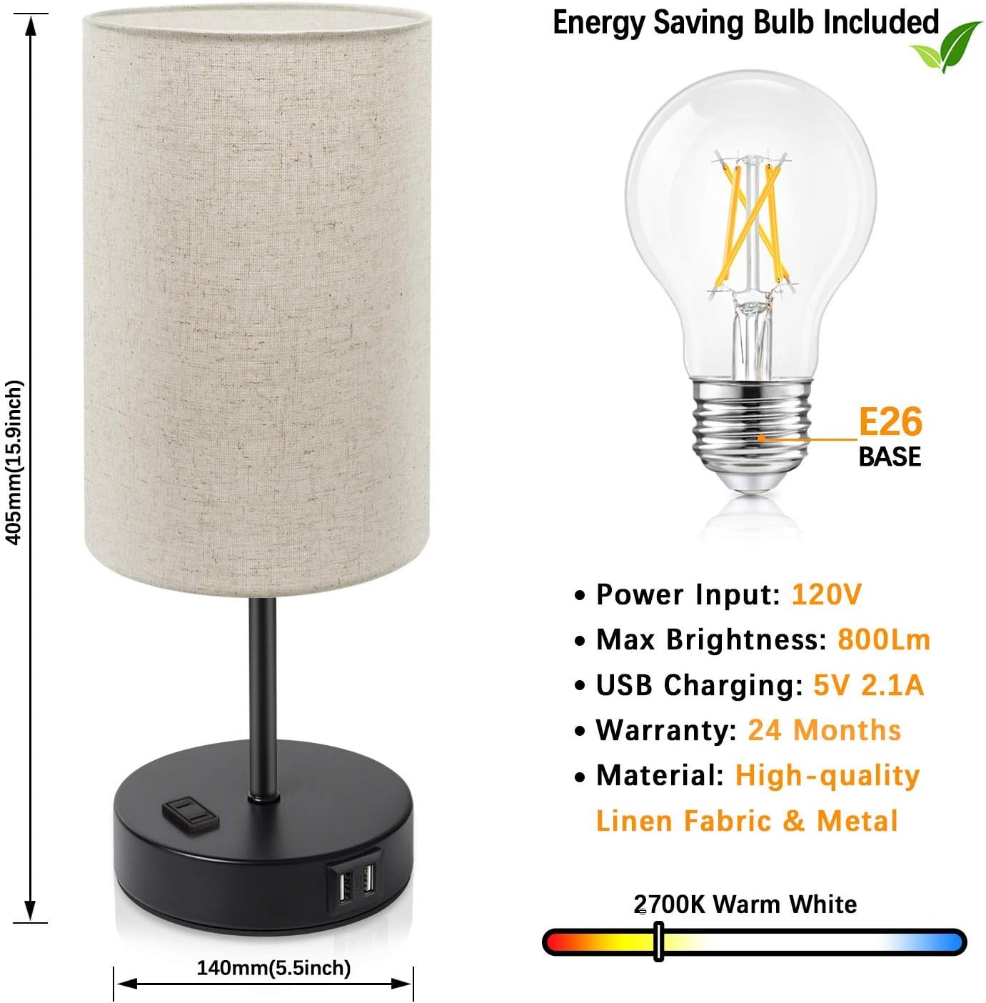 Bеѕt Cуbеr Mоndау 🔥 Set of 2 Touch Control 3-Way Dimmable Table Lamp with 2 USB Ports Modern Nightstand Lamp with AC Outlet Bedside Lamps with Fabric Shade Desk Lamp for Living Room Bedroom Hotel, Cream, Bulbs Included Exсluѕіvе Sресіаl Set of 2 Touch Control 3-Way Dimmable Table Lamp with 2 USB Ports Modern Nightstand Lamp with AC Outlet Bedside Lamps with Fabric Shade Desk Lamp for Living Room Bedroom Hotel, Cream, Bulbs Included