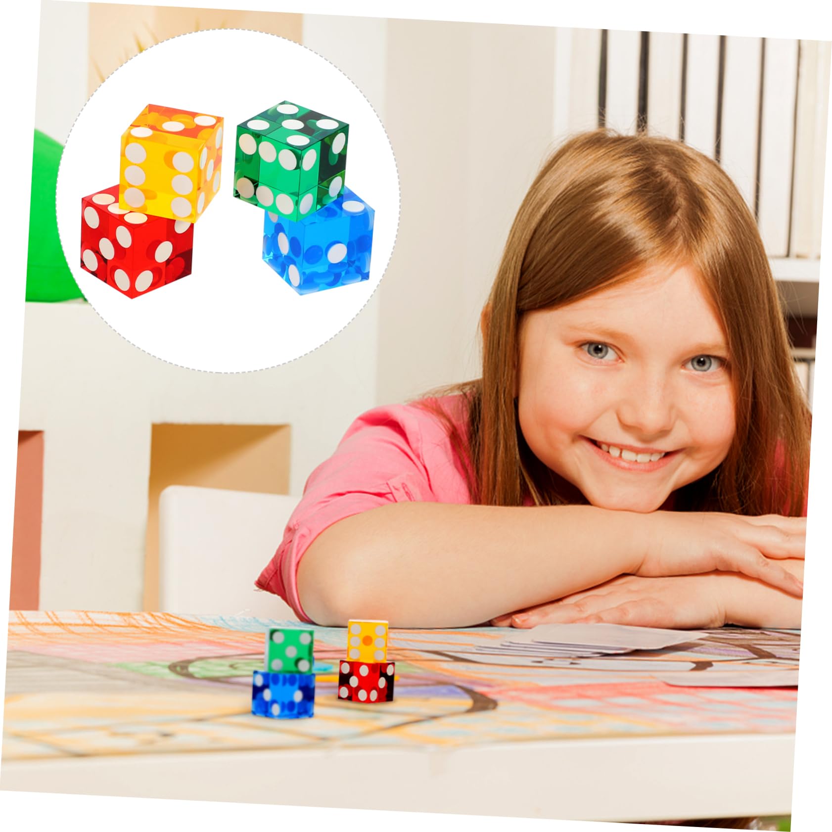 Toyvian 12stücke Präzisions-acrylwürfel Bunte Punkte Für Spiele Und Unterhaltung Lustige Spielwürfel Zufälligen Farben Für Partys Und Tischspiele
