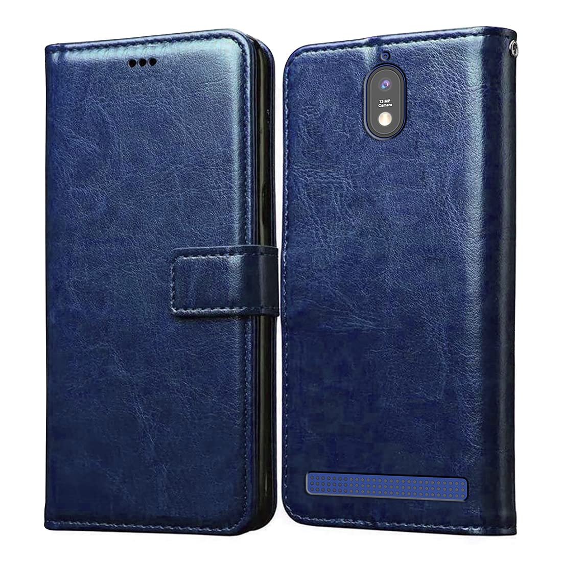 Casotec Flip Cover for Jio Phone Next | Premium Leather Finish | Inbuilt Pockets & Stand | Flip Case for Jio Phone Next (Blue) (B09QJ1L3JB) Amazon Price History, Amazon Price Tracker