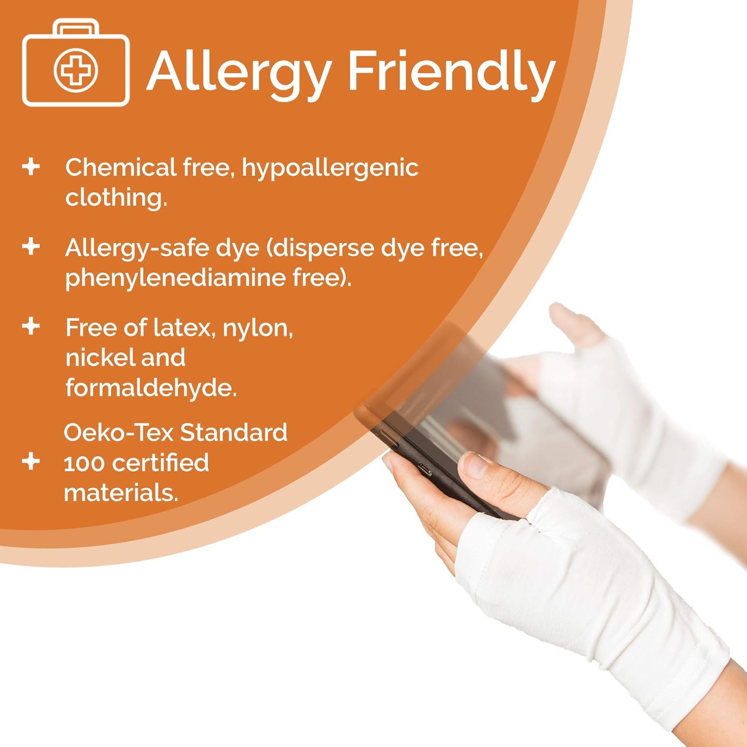 YoRo Naturals, RemedyWear Fingerless Moisturizing Gloves for with Tencel and Zinc Gloves (Kids, 6-10 Year, White : Beauty & Personal Care