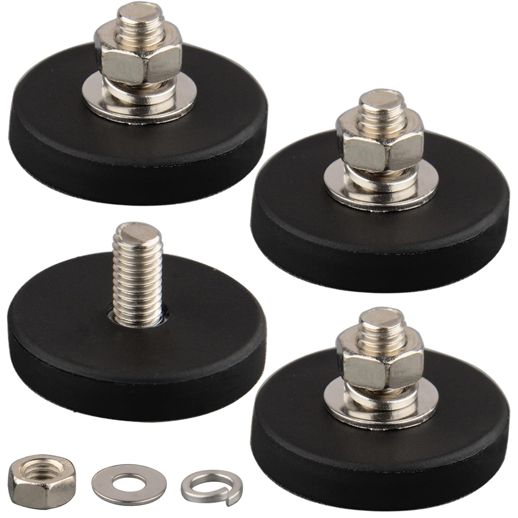 MUTUACTOR 135lb Neodymium Magnets Heavy Duty,2Pack Strong Rare Earth Magnets 1/4-20 Female Threaded Hole,Powerful Magnetic Mounting Round Magnet with Hole for Lighting,Camera,Garage Tools — Amazon image 10