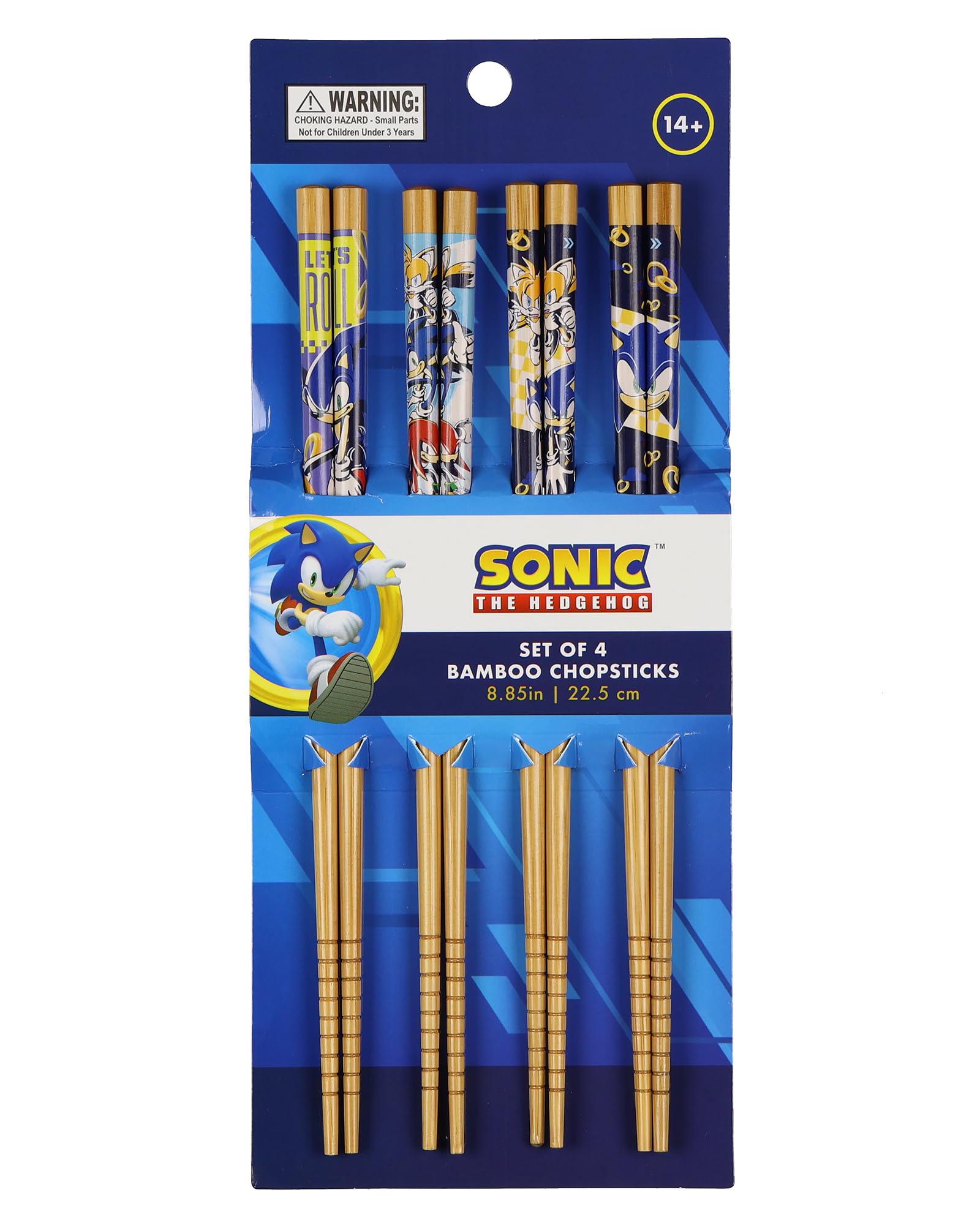 Sonic Chopsticks: Fun Character Bamboo Set -6