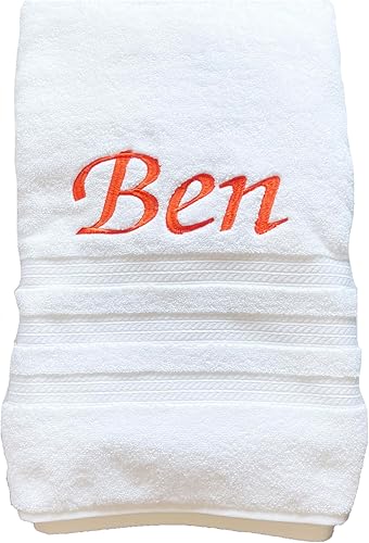 Miniatura 10 de Liberty21 Toalla de baño de lujo bordada con monograma personalizado o nombre. 100% algodón. (gris)