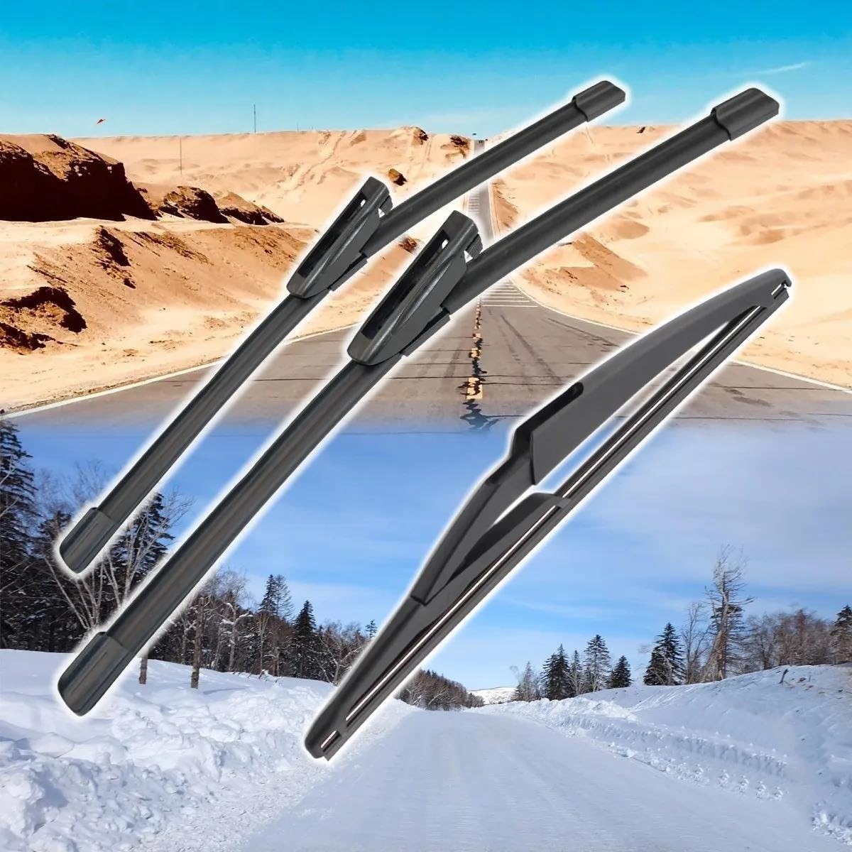 Tergicristalli per auto Per Renault per Captur Kaptur 2013-2016 26"+14"+11" Spazzole tergicristallo anteriori e posteriori Parabrezza Parabrezza Finestrino
