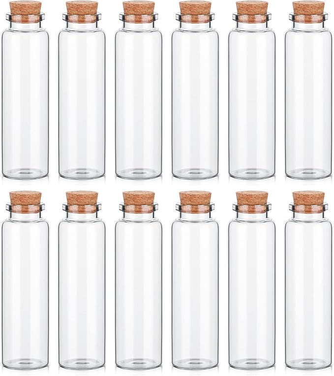 Amazon.com: TOBWOLF 12PCS 50ml / 1.7oz Glass Spice Bottles, Silica ...