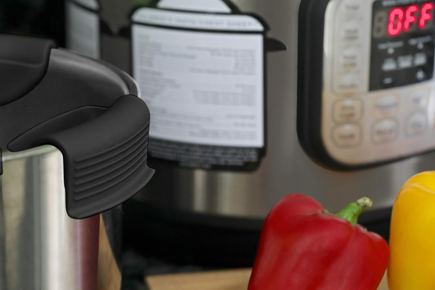 Salbree Silicone Oven Mitts Gloves for Instant Pot Accessories Fits All Electric Pressure Cookers 3, 6 & 8 Instapot Quart Models, Holds and Removes Safe Inner Insta Pots (2 Mitts per Pack, Black)