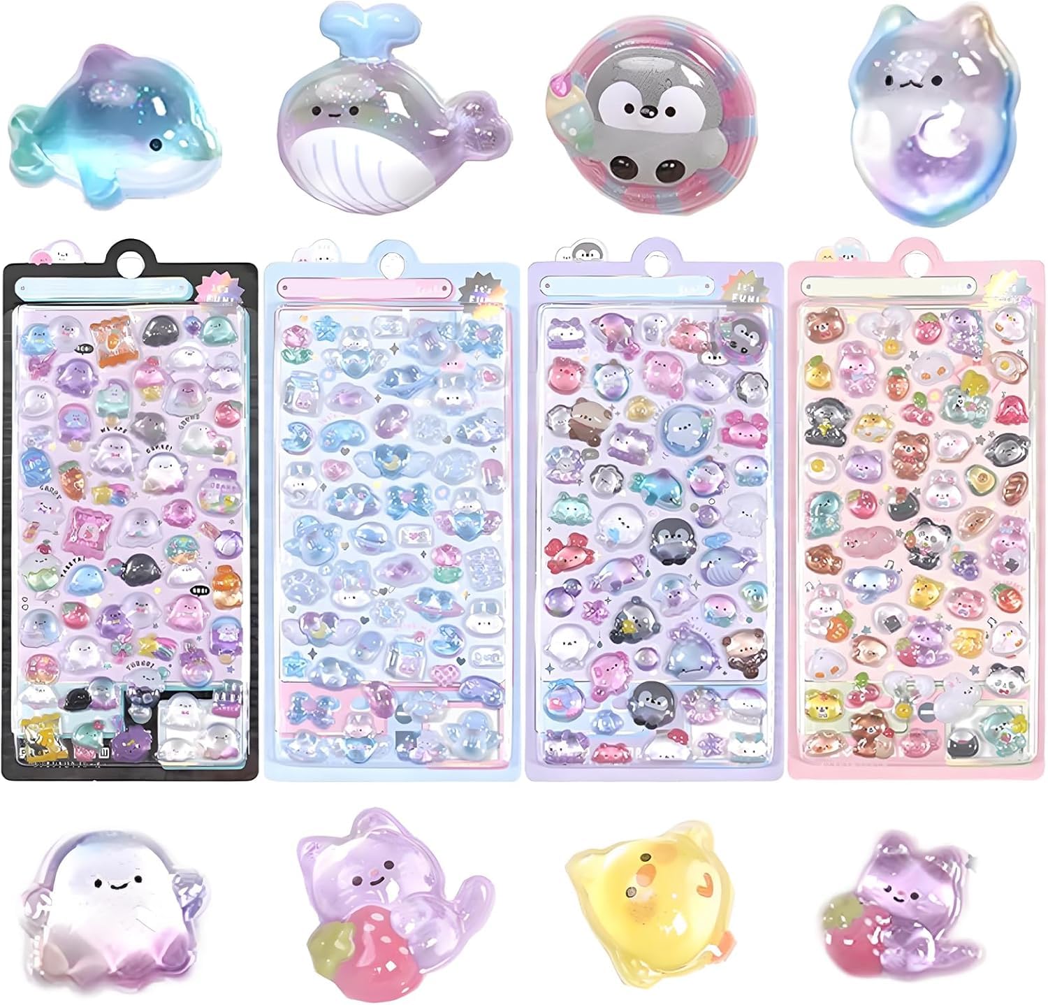 Puffy Stickers 4-Piece Set