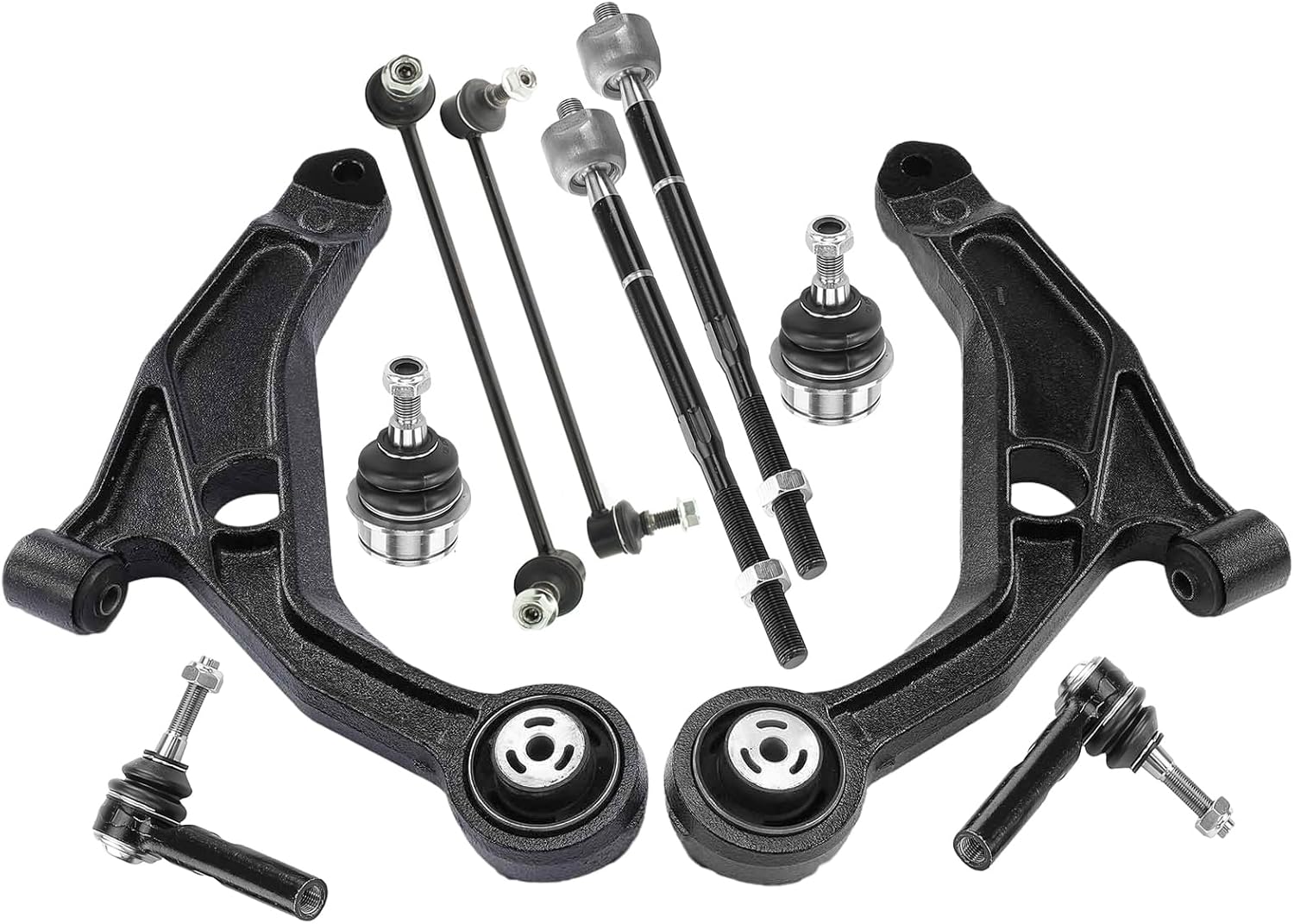 10PC Front Lower Control Arms Sway Bar Ball Joint Suspension Kit replacement for 2009-2015 Dodge Journey