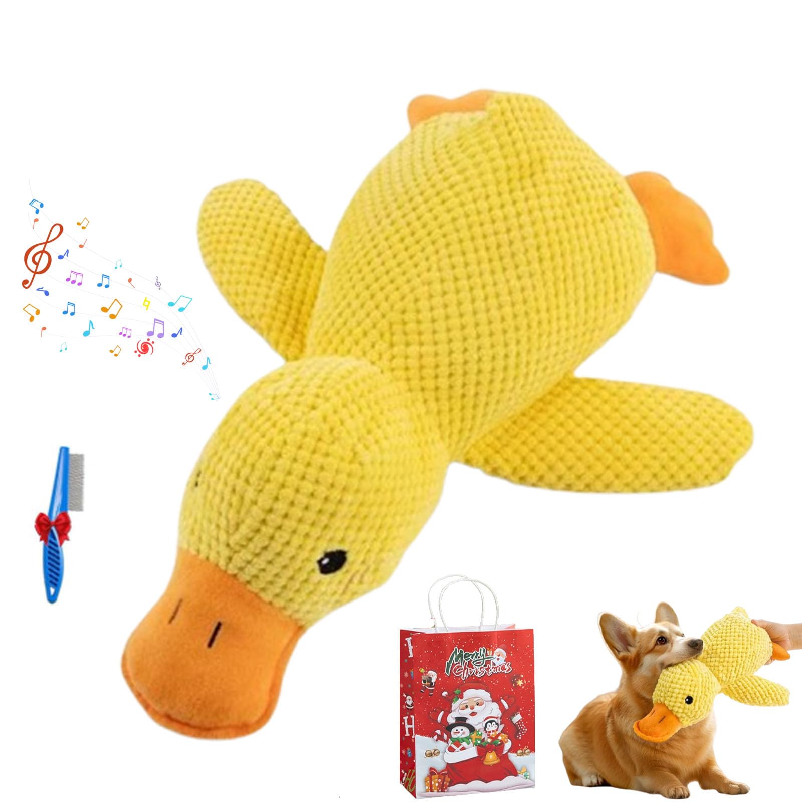 2026 New Calming Duck Toy For Dogs,Calming Duck For Dogs,Yellow Ducks Dog Toy,CalmingDuckDog Toy,CalmingYellow DuckToy For Dog,For Small Medium Dog Indoor Puppy (M)