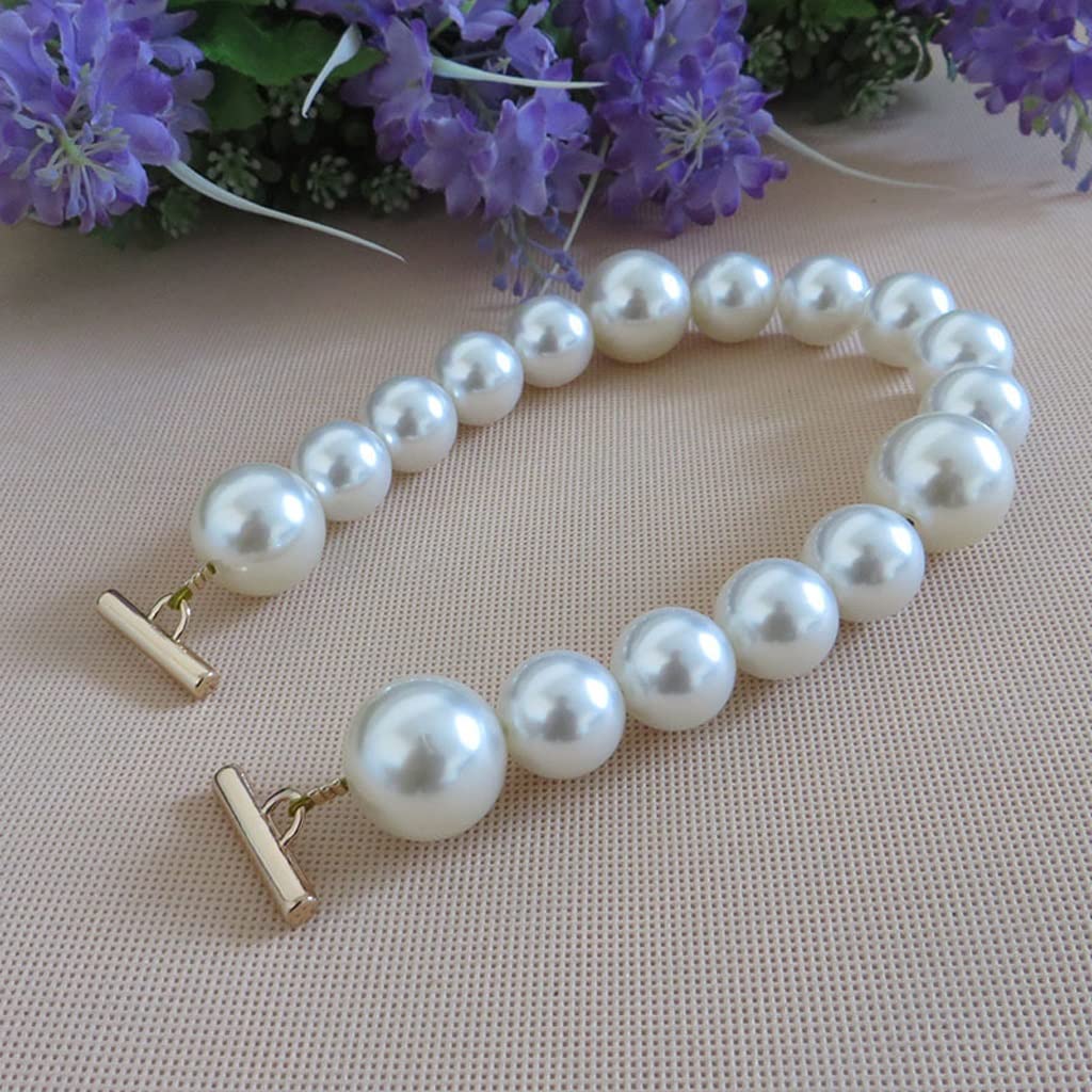 SQMSK 20 Cm 2 Pièces Poignées De Sac à Main Courtes Poignée De Sac à Main En Perle Pour La Fabrication De Sac Sangle De Sac De Remplacement Chaîne Poignées De Sac