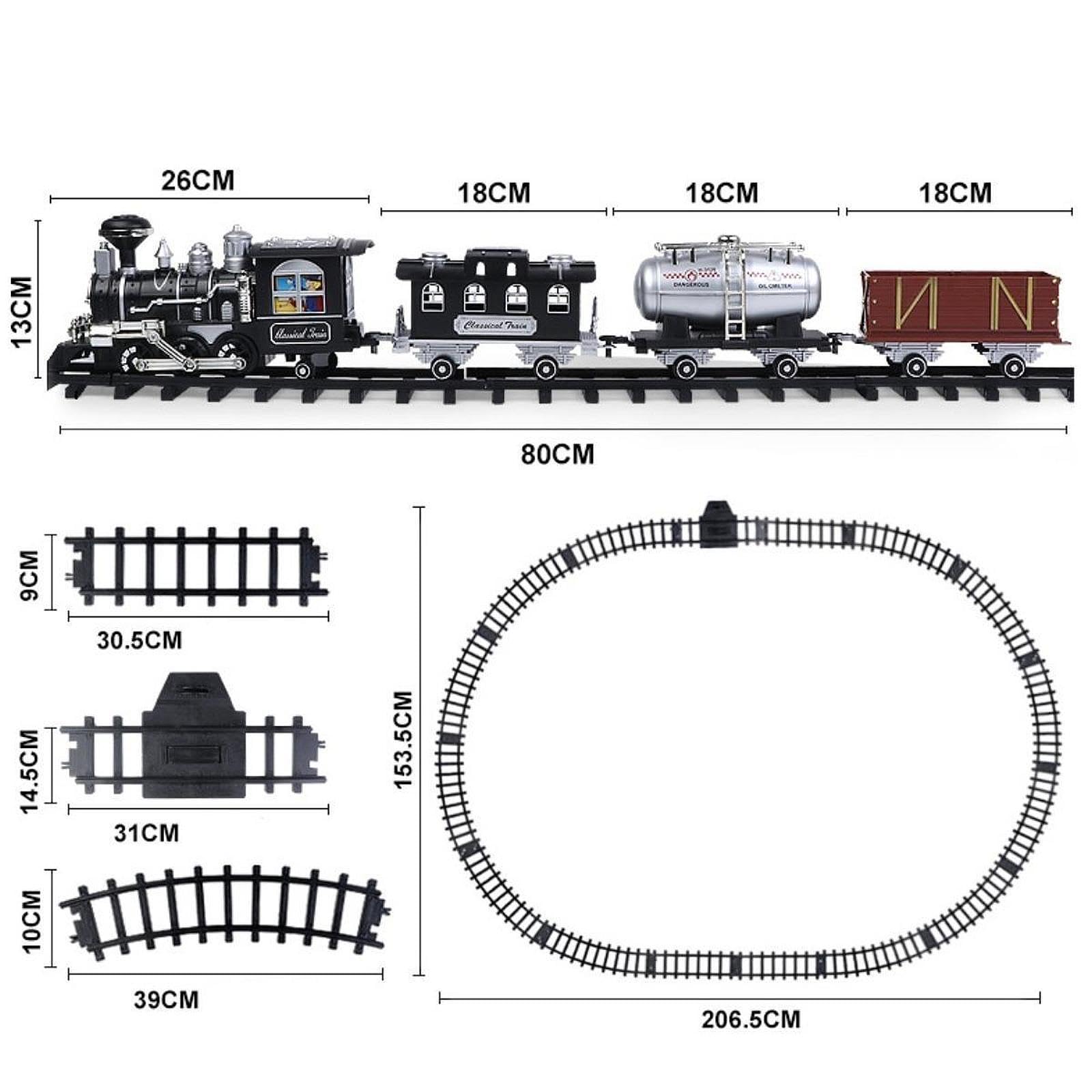 Tren de Juguete para Niños, Tren Teledirigido con Luces Y Sonidos, Locomotora de, Tren Eléctrico con Vías para Niñas Y Niños.