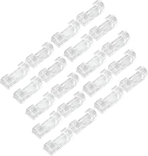 منظم مكتب متعدد الأغراض لإدارة الأسلاك ومشابك الكابلات وحامل الأسلاك اللاصق الذاتي ومشابك بلاستيكية للمكتب والمنزل باللون الشفاف (40)