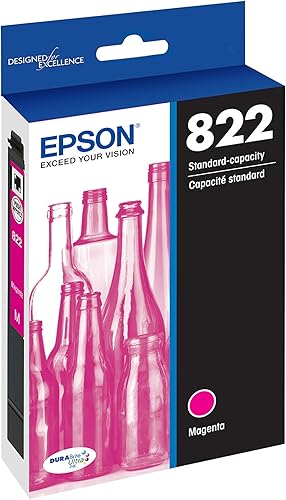 Miniatura 5 de Epson T822 DURABrite Ultra Ink Cartucho negro de capacidad estándar (T822120-S) y T822 DURABrite Ultra - Tinta de capacidad estándar Magenta -