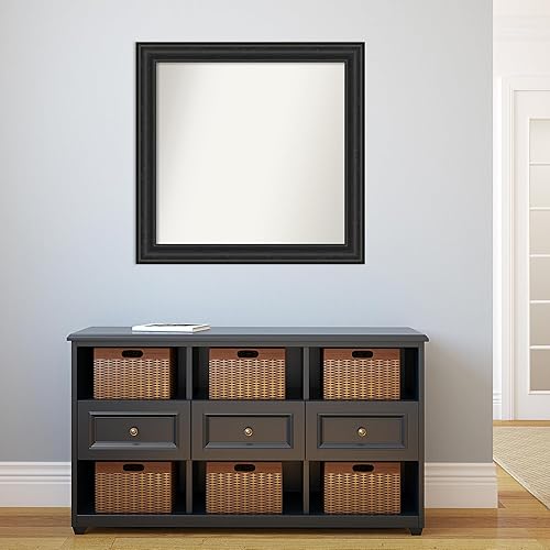 Miniatura 5 de Amanti Art Espejo personalizado, espejo de baño negro naufragio, espejo de pared o espejo de tocador de baño sobre fregadero (32.5 x 33.5 pulgadas),