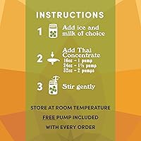 Vista 4 de Maya Tea Concentrado de té negro dulce inspirado en Tailandia con bomba, 64 onzas líquidas, base de té especiado con anís, tamarindo y clavo