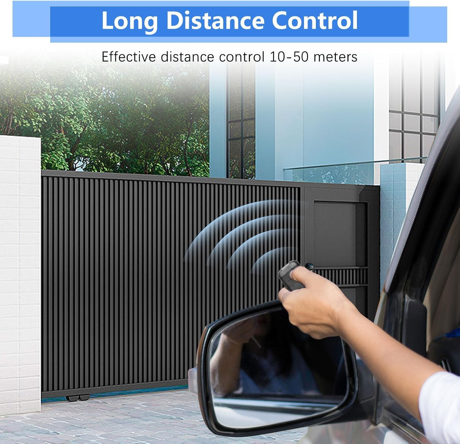 401539 Telecommande Portail,433,42 MHz Télécommande Compatible avec 1841026,1841025,Bip Portail de Garage,2 canaux (Lot de 2)