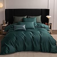 Vista 14 de MooMee Queen Duvet Cover Set, 100% Extra Long Staple Cotton 600 Thread Count Sateen Silky Soft Breathable Durable Luxury Hotel Quality Bedding Set