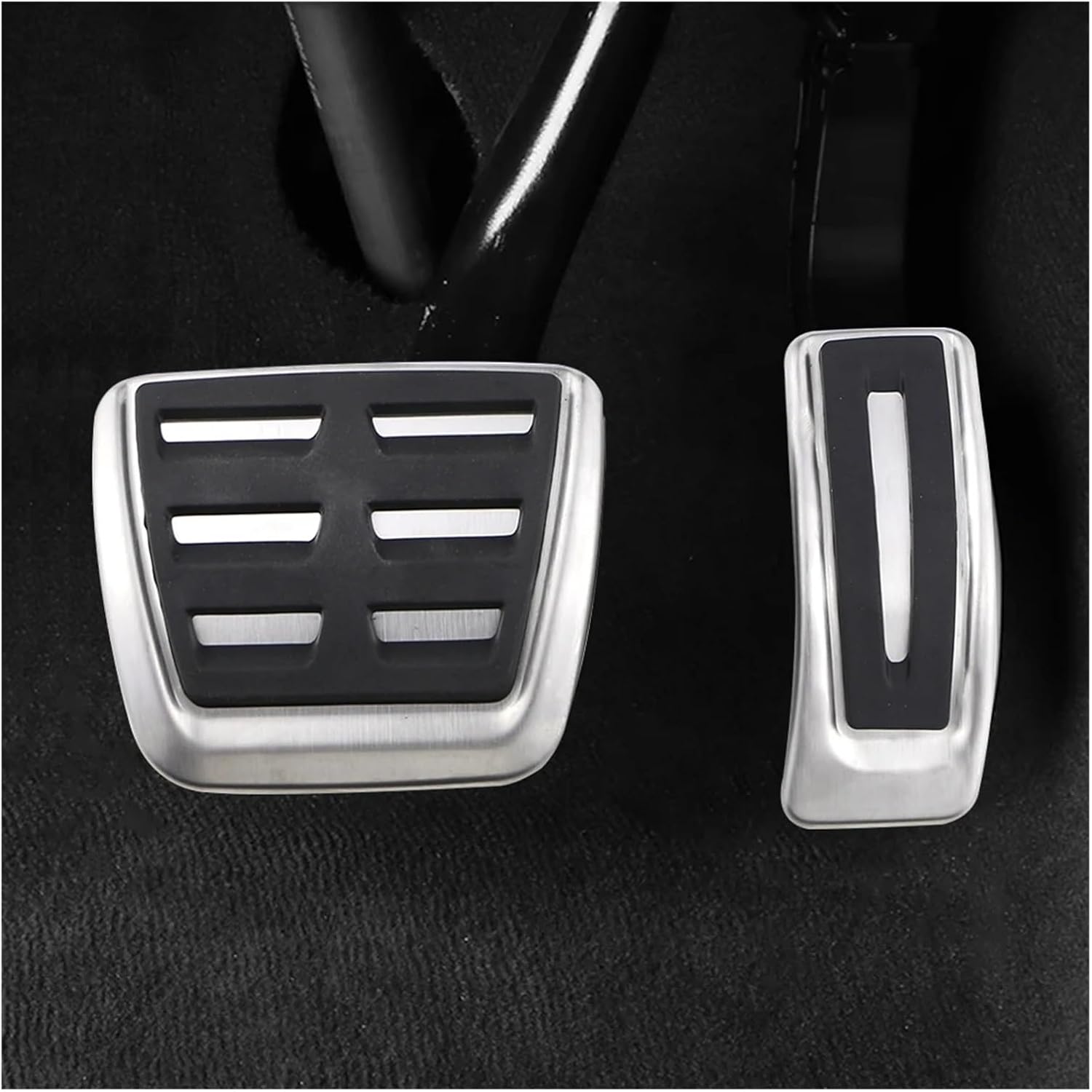Compatible With Audi E-TRON A6 E-TRON Q6 E-TRON Q8 E-TRON 2025 2026 LHD Pedals Gas Brake Foot Rest Pedal Cover Pad Interior Accessories(AT with rest)