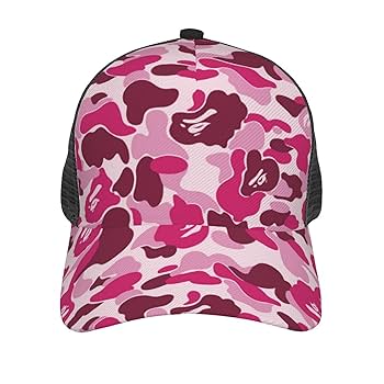 Amazon.co.jp: キャップ 野球帽 帽子 ピンク 迷彩柄 メッシュ