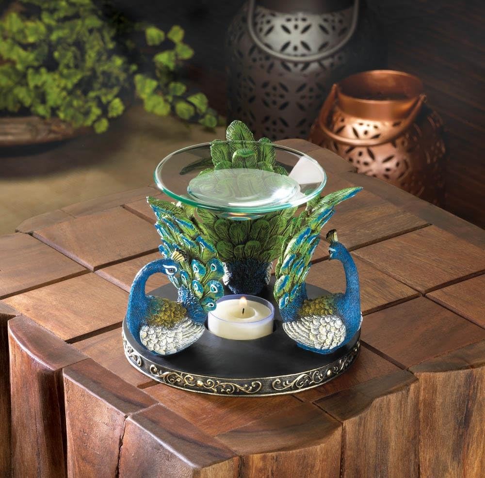 Smart Living Company Peacock Plume Oil Warmer Home Decor