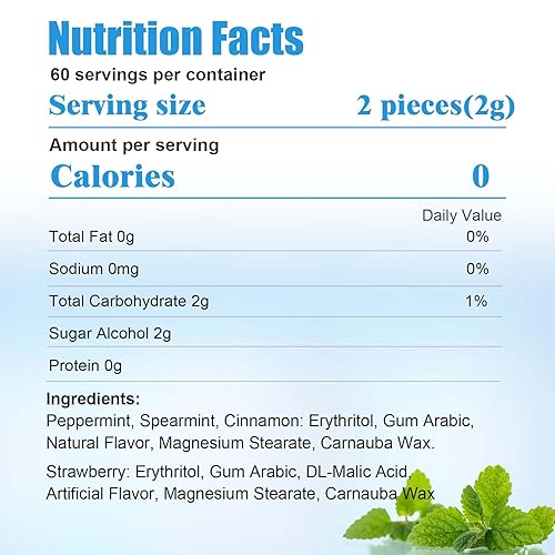 Miniatura 2 de DC24 DAILY CARE Menta de aliento de 0 calorías, 100% eritritol, sin azúcar para boca seca, sin gluten, sabor surtido, 30 unidades, paquete de 4