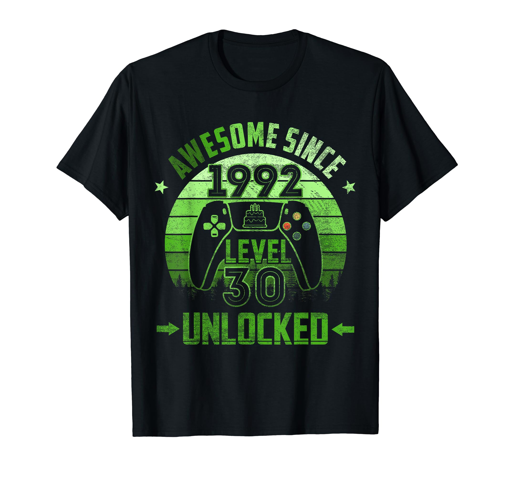 30 Year Old Birthday Unlocked Level 30 Awesome Since 1992 T-Shirt