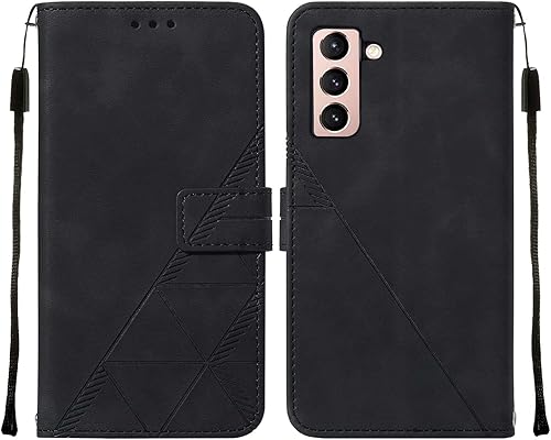 Miniatura 3 de GYHOYA Compatible con Samsung Galaxy S21 Funda tipo cartera con tarjetero de cuero con función atril para mujeres y hombres, funda protectora