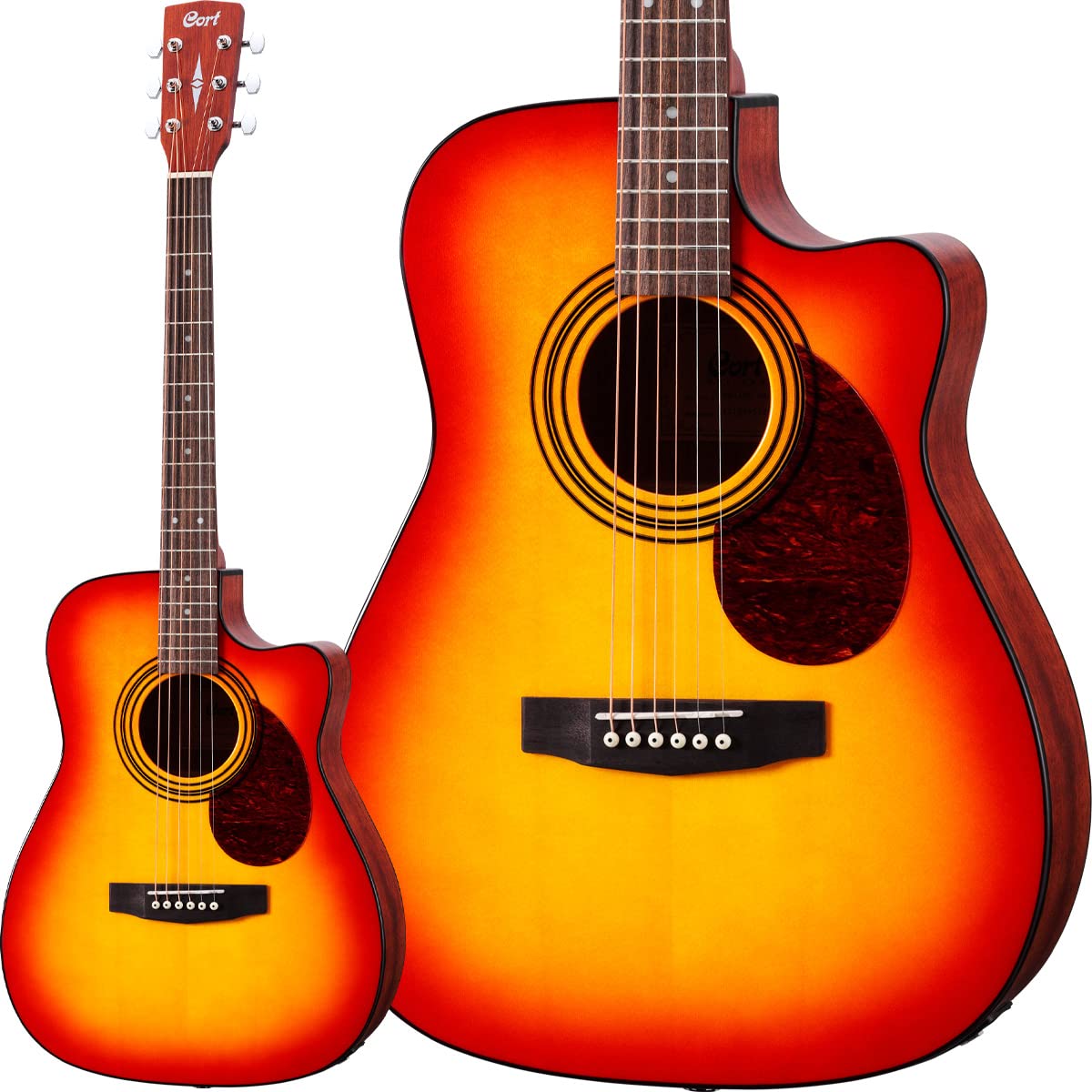Amazon | Cort CAG-1FC Caribbean Orange エレアコ アコースティック 