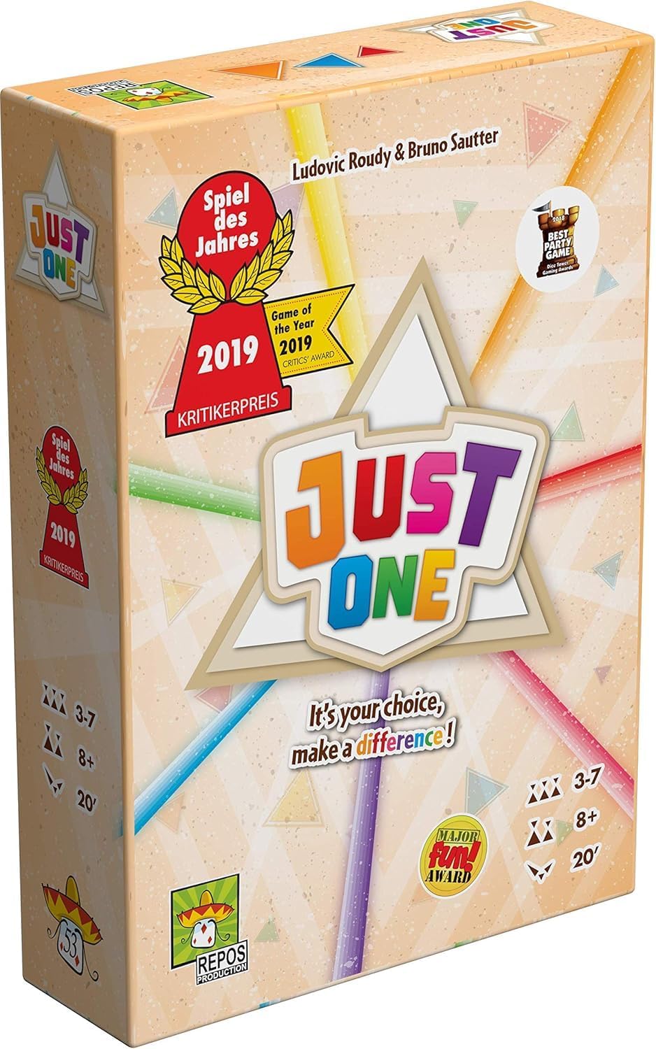 Just One Party Game - Cooperative Word Guessing Fun for Friends and Family! Ages 8+, 3-7 Players, 20 Minute Playtime, Made by Repos Production