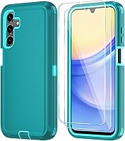 Vista 18 de Qinmay Funda para Samsung Galaxy A16 5G con protector de pantalla HD, resistente, a prueba de golpes y caídas, funda de 3 capas para Galaxy A16