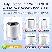 Vista 2 de Filtro de repuesto Core 300 para cuidado de mascotas LEVOIT Core 300 Core 300-P Core 300S Vortex Air Purifier, carbón activado de alta eficiencia