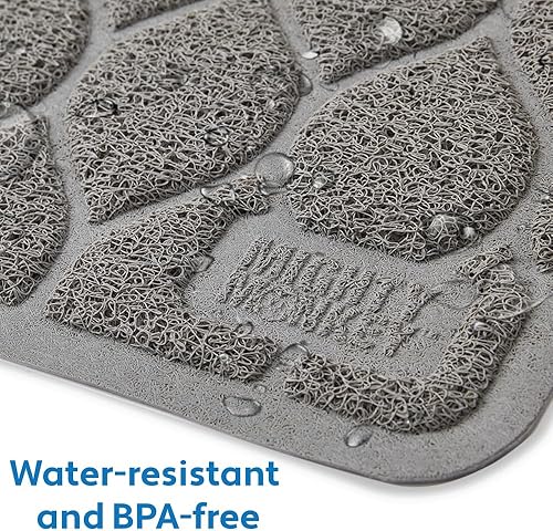 Miniatura 3 de MIGHTY MONKEY - Tapete prémium para atrapar arena para gatos, mejor control de dispersión, con múltiples trampas para arena, fácil de limpiar, suave