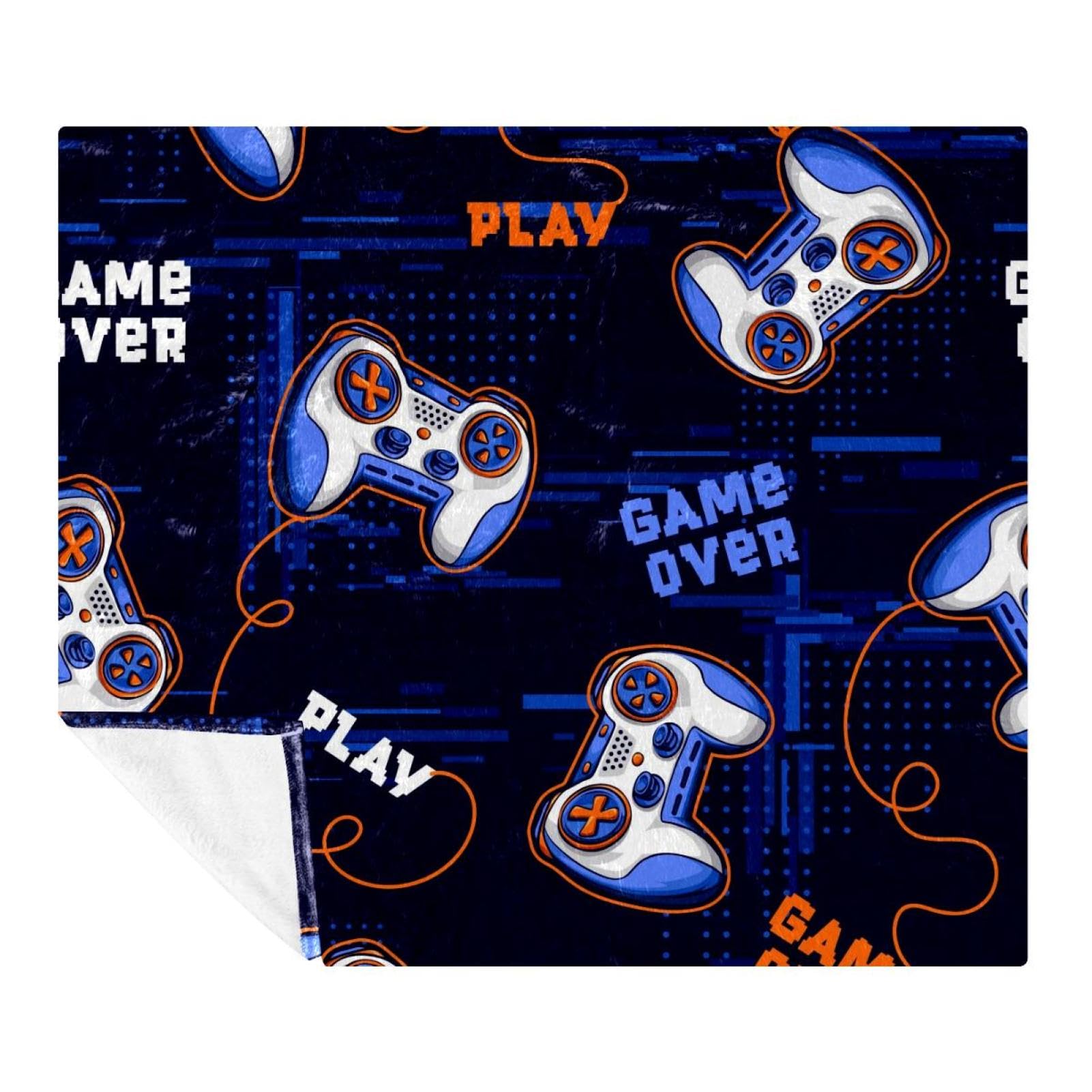 Couverture Game Over pour lit et canapé | Plaid polaire enfant et adulte 150x130