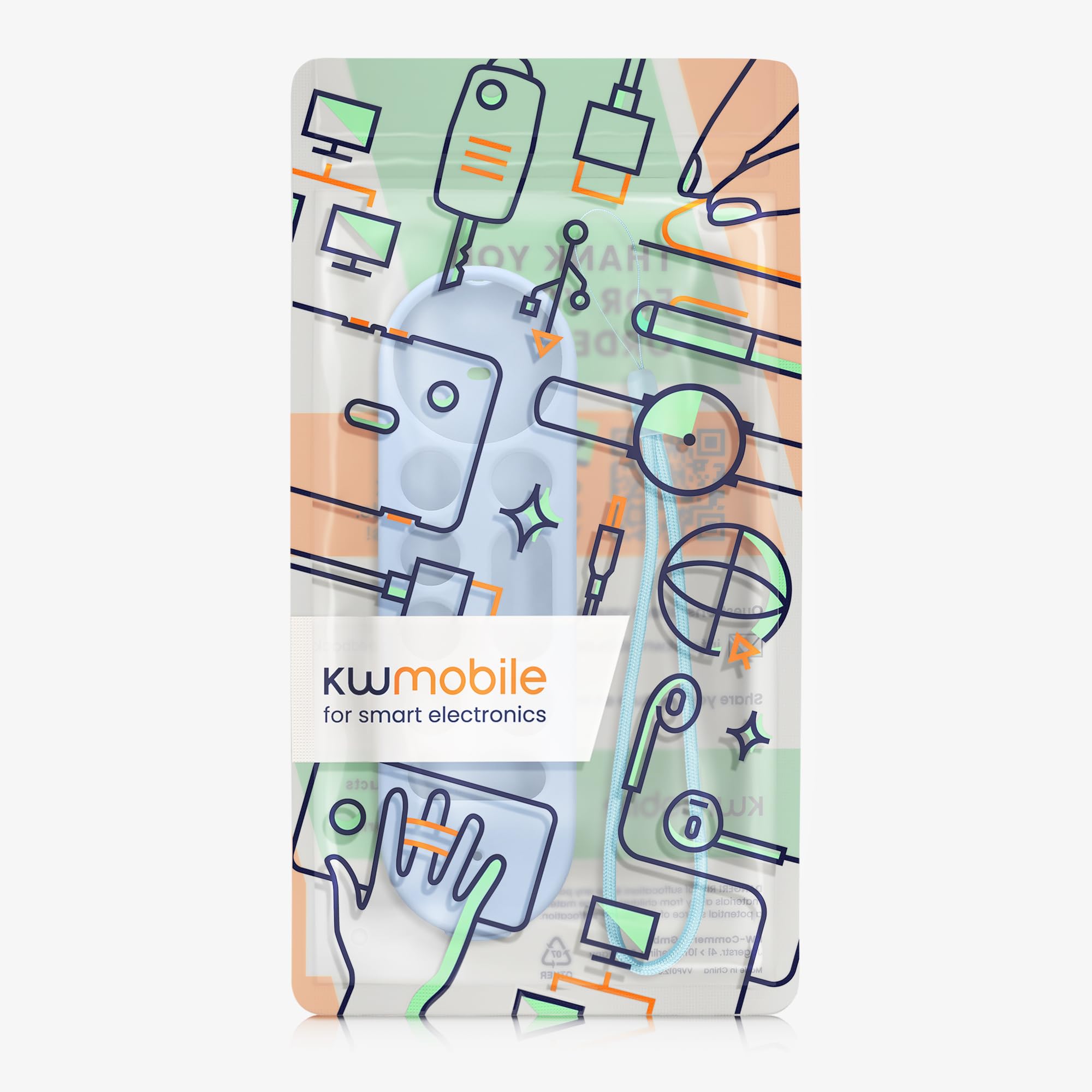 kwmobile Etui kompatybilne z Google TV Streamer 4K Case - miękkie silikonowe etui do pilota zdalnego sterowania - jasnoniebieskie