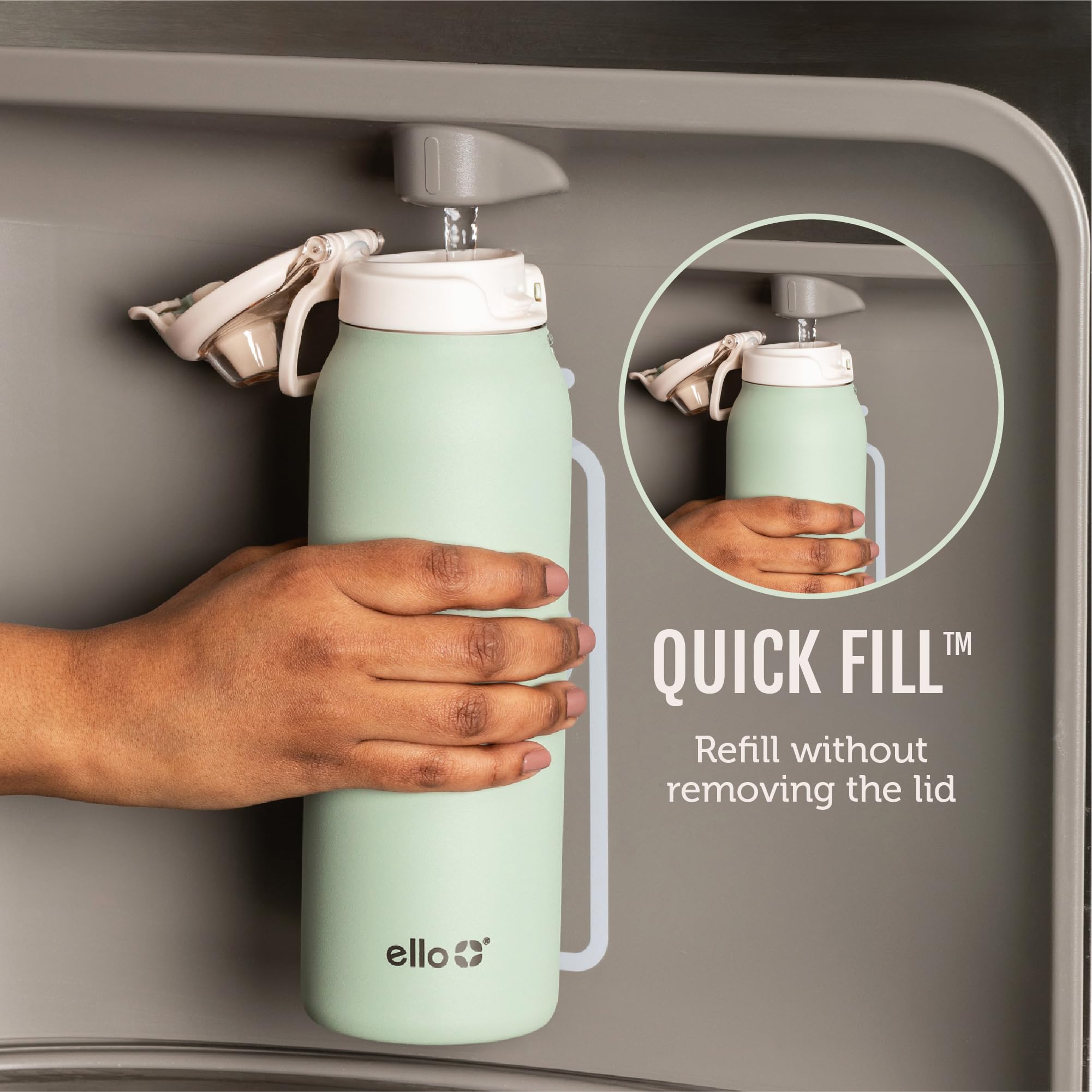 Ello Pop & Fill Water Bottle - Pastel Paradise -2