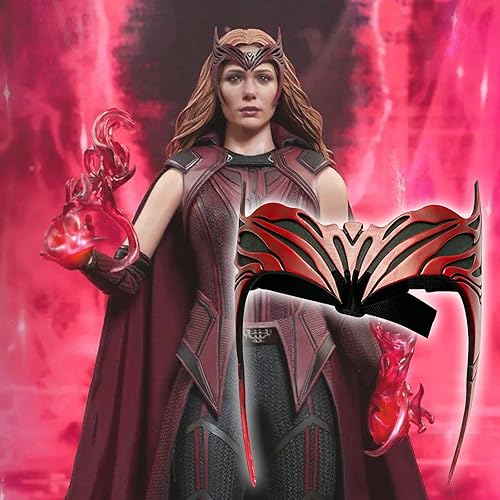 Vista 2 de WandaVision Wanda Maximoff Superwoman Máscara para disfraz de Halloween 2021