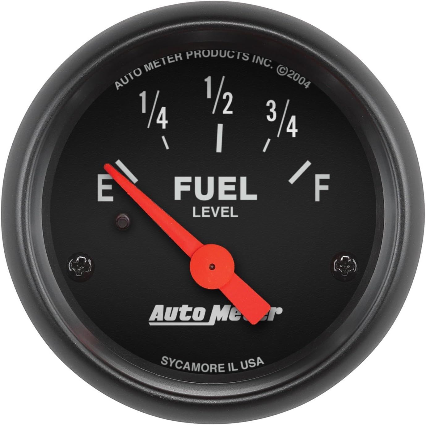 AutoMeter 2641 Z-Series 2-1/16" Electric Fuel Level Gauge - Short Sweep, Precision Air-Core for Racers