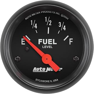 AutoMeter 2641 Z-Series 2-1/16" Electric Fuel Level Gauge - Short Sweep, Precision Air-Core for Racers