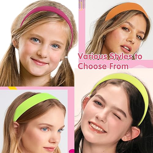 Miniatura 6 de 4 diademas de neón, accesorios antideslizantes para el cabello para fiestas brillantes, estilo retro de los años 8090, trajes de festival,