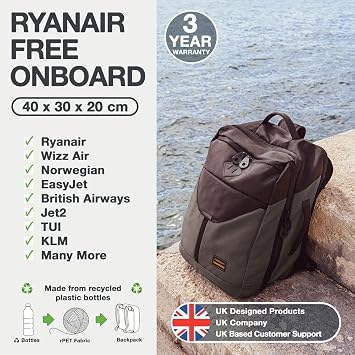 Cabin Max Under Seat Ryanair Cabin Bag 40x30x20 Luggage - Travel Backpack