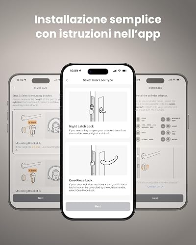 SwitchBot Lock Ultra Max con SwitchBot Tastierino Vision Pro, riconoscimento 3D di volto e vene del palmo, sblocco in 1,1 s, facile installazione, autonomia 9 mesi, accesso remoto e Matter - 6