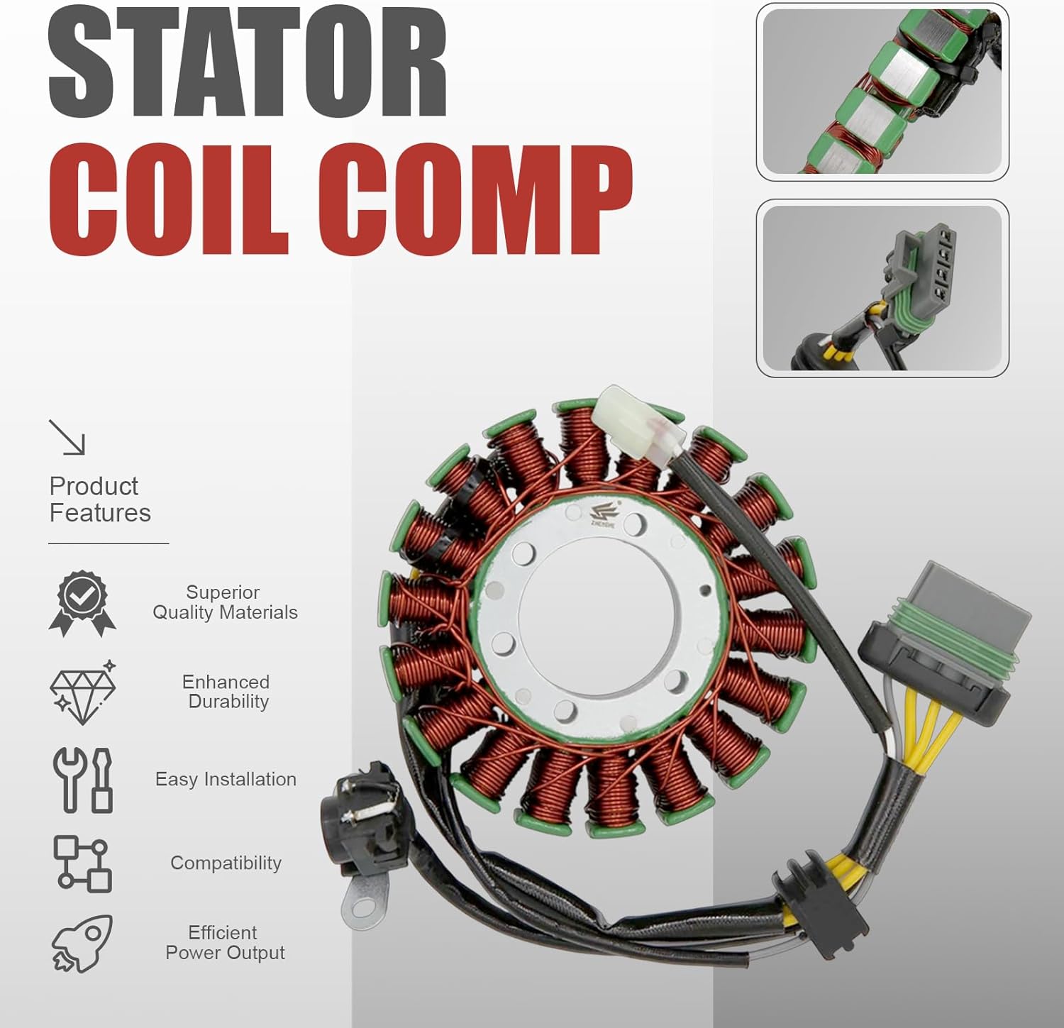 Stator for Polaris Ranger 500 2010-2013 Ranger 500 EFI 2006-2013 Ranger Crew 500 2011-2013 OEM 3089579 3089906 3089959