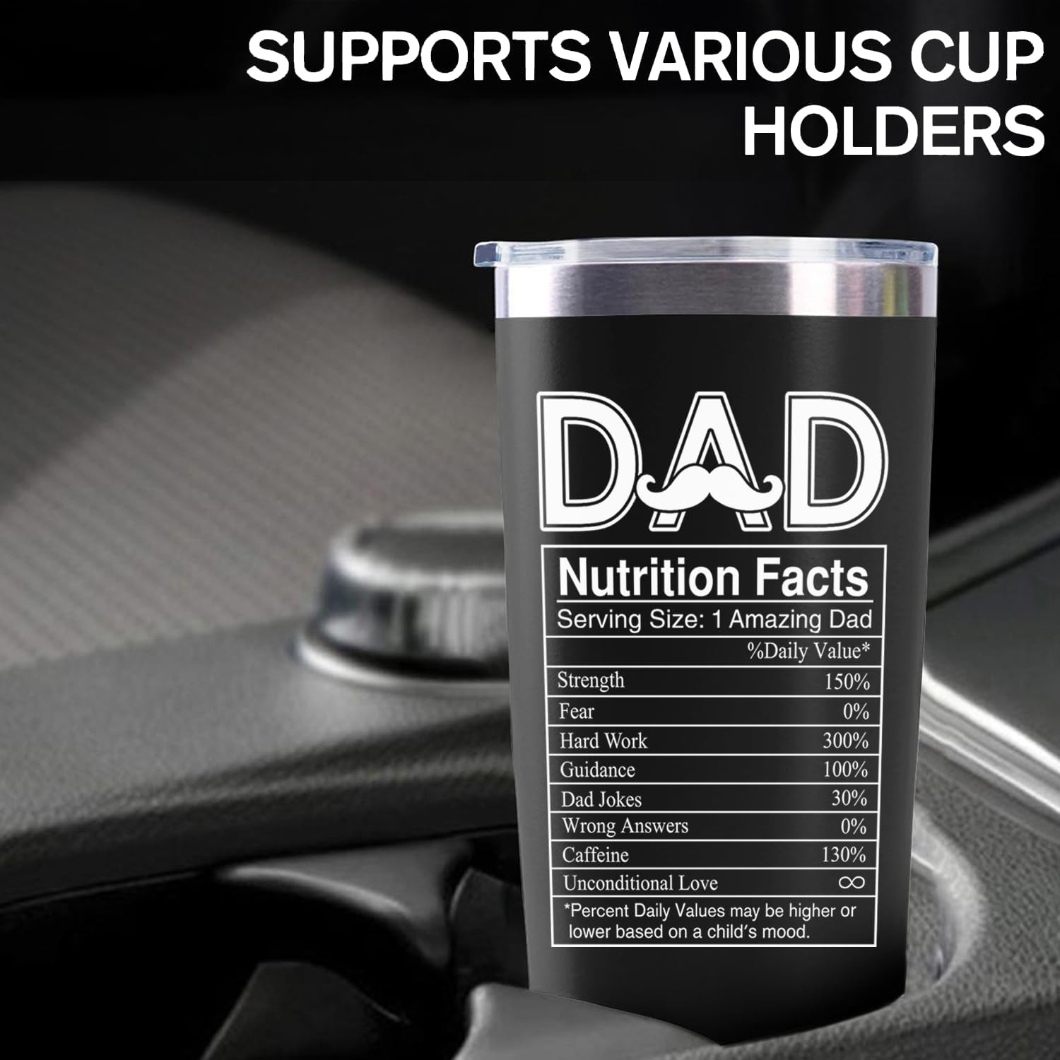 LHSCVUFASC Birthday Gifts for Dad from Daughter, Son - Father's Day Gift for Him Dads - Christmas Gifts Ideas for Men, New Papa Daddy Stepdad Father - 20oz Stainless Steel Tumbler - Image 7