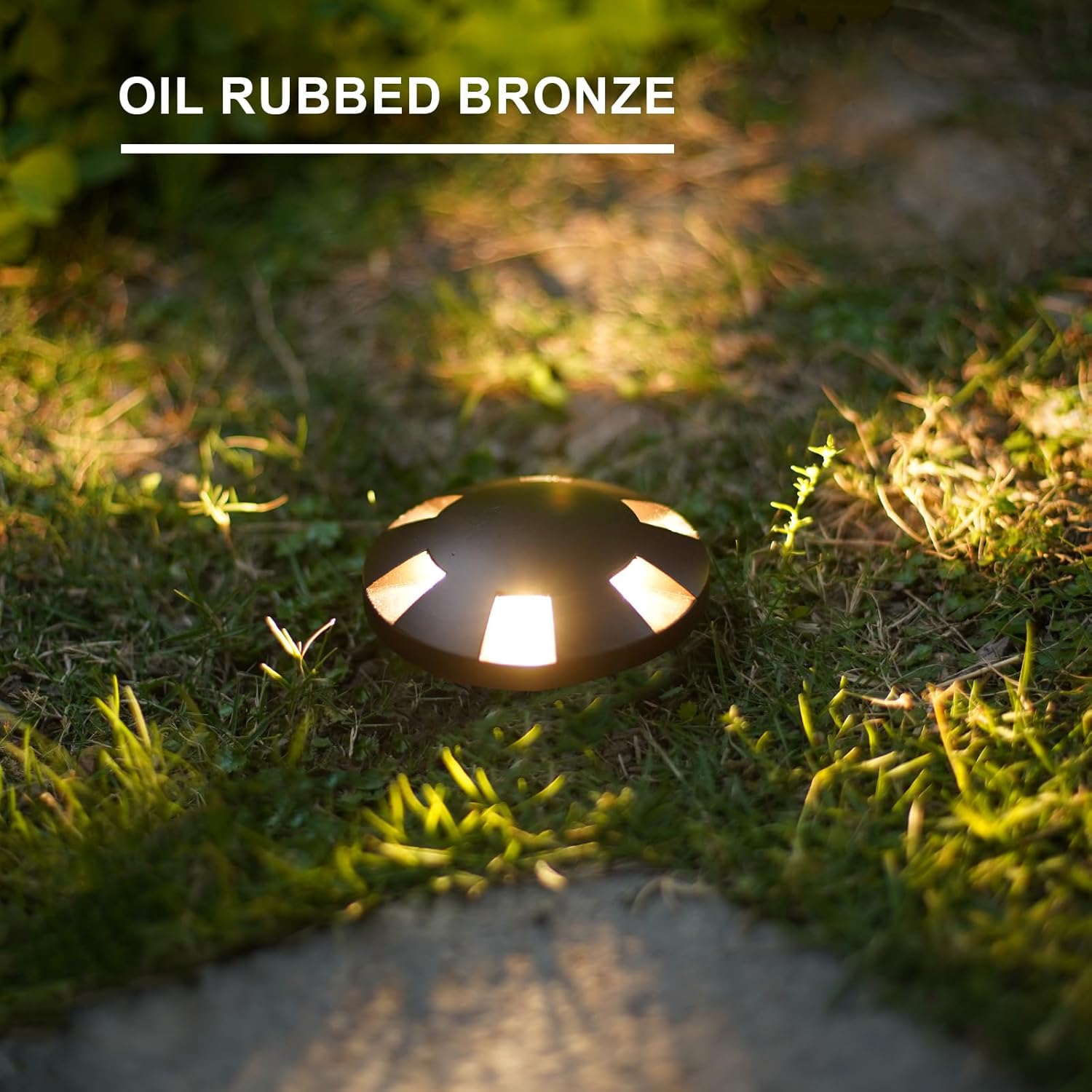 GOODSMANN Landscape Lighting Well Lights Low Voltage 2PK 5 Watt LED 150 Lumen 2PK Low Voltage Well Lights 6 Watt LED 120 Lumen 12V AC In-Ground Light