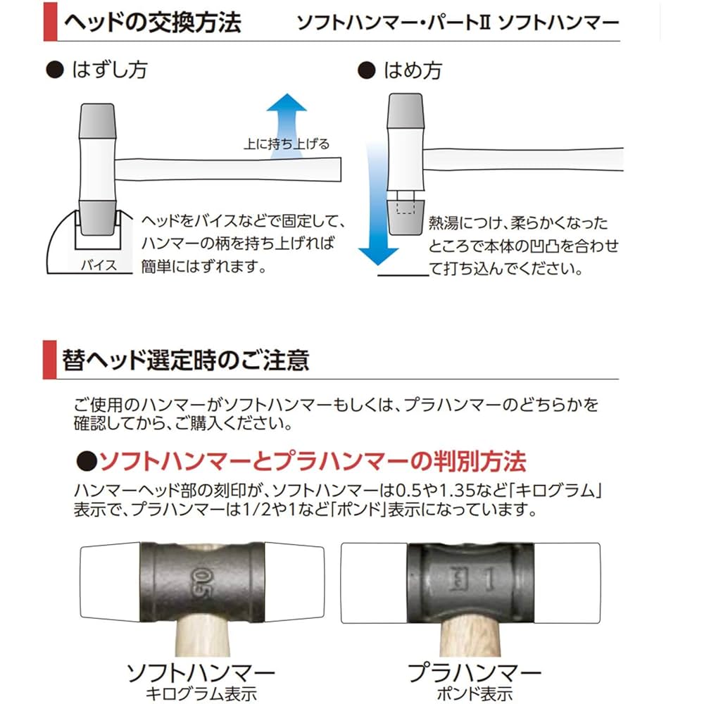 カッパーハンマー替頭4ポンド4個&3ポンド4個セット カッパーハンマー替頭4ポンド4個&3ポンド4個セット カッパー