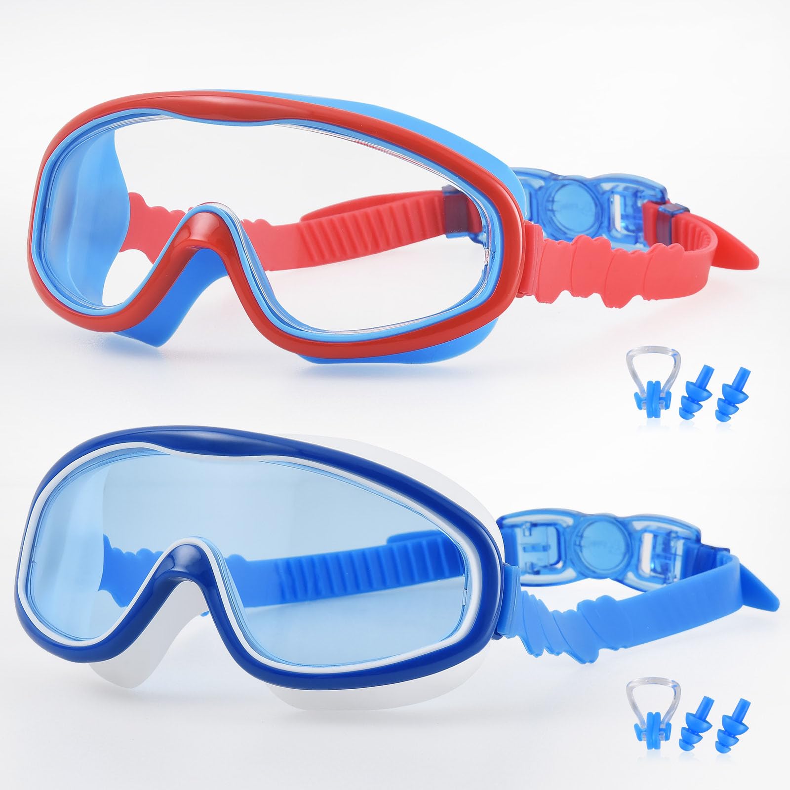 Photo 1 of Zichell Kids Swim Goggles - Red/Blue, Ages 3-15