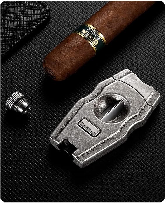 Cigars Cutter VShaped Stainless Steel Blade with SpringLoaded Release