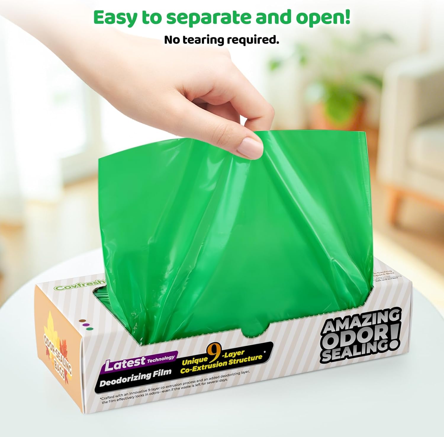 Odor-Sealing Dog Poop Bags 220 Count, Extra Strong Odor Control, Mutil-Layer Unscented Pet Waste Bags with Leak-Proof Design, Ideal for Dog Walks & Backyard Cleanup (Size:S, Color:Green)