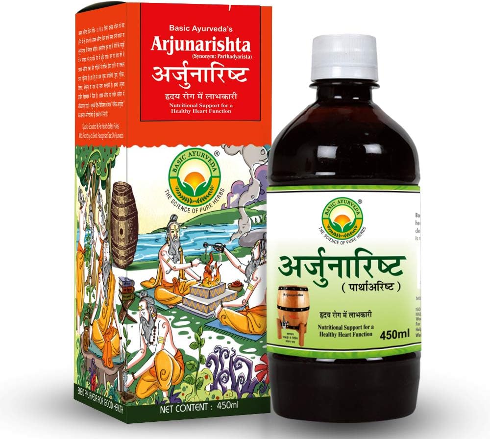 Arjunarishta Syrup 450ml | Ayurvedic Herbal Tonic for Heart Health | Supports Healthy Blood Pressure & Cholesterol Levels | Promotes Digestive Wellness | Natural Formula