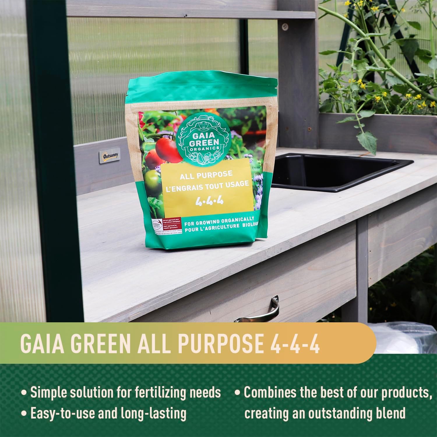 Gaia Green Perfect Pack Organic Fertilizer Set, Includes 2L Worm Castings, 2kg All Purpose 4-4-4, and 2kg Power Bloom 2-8-4 for Professional Organic Gardening